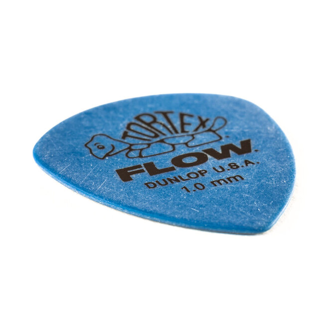 Jim Dunlop Tortex Flow Guitar Picks, 1.0 Blue (12 Pack)
