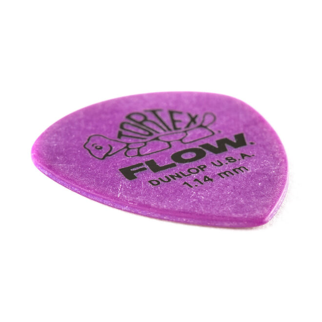 Jim Dunlop Tortex Flow Guitar Picks, 1.14 Purple (12 Pack)