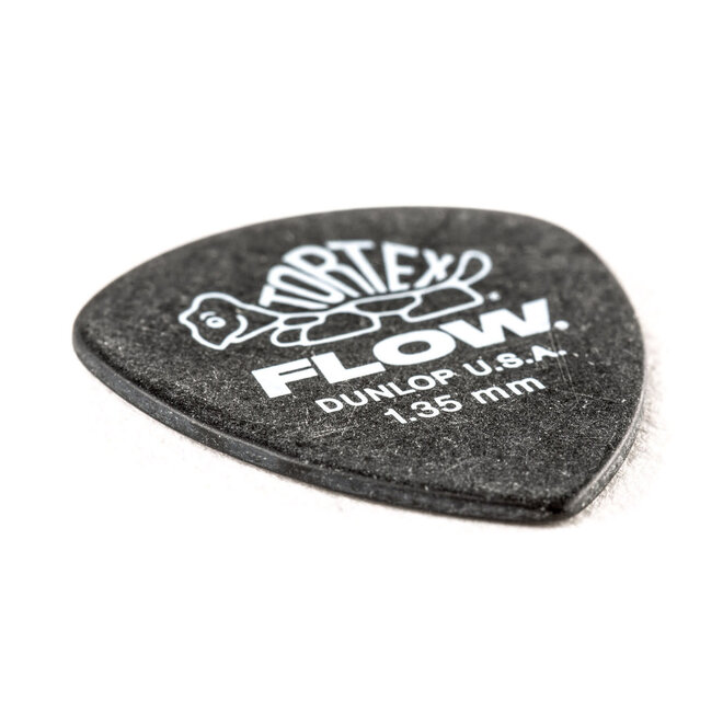 Dunlop Tortex Flow Guitar Picks, 1.35 Black (12 Pack)