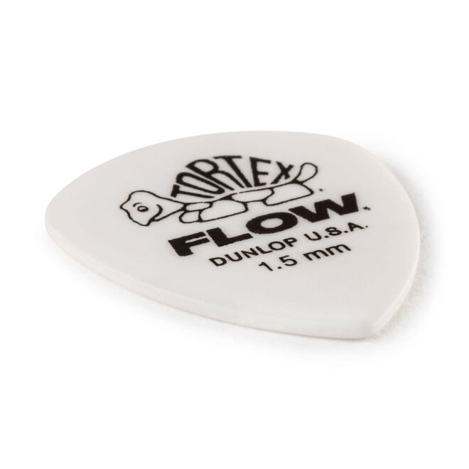 Jim Dunlop Tortex Flow Guitar Picks, 1.5 White (12 Pack)