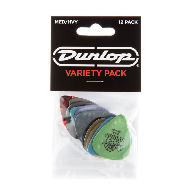 Dunlop Variety Guitar Pick Pack, Medium/Heavy (12 Pack)