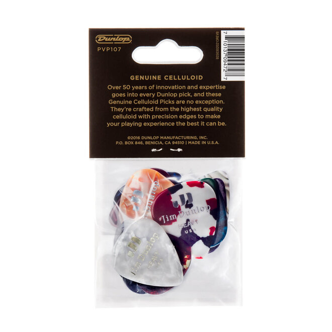 Jim Dunlop Celluloid Variety Guitar Pick Pack, Heavy (12 Pack)