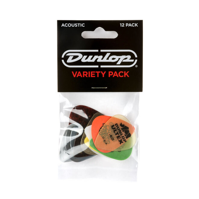 Dunlop Acoustic Variety Guitar Pick Pack (12 Pack)