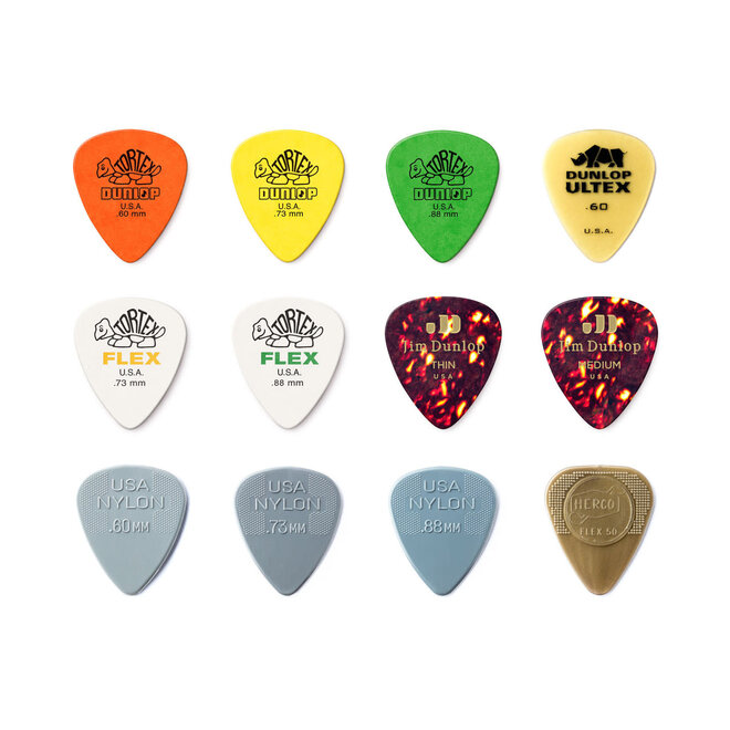 Jim Dunlop Acoustic Variety Guitar Pick Pack (12 Pack)