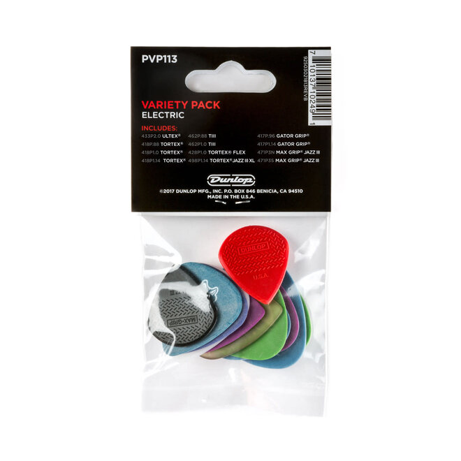 Jim Dunlop Electric Variety Guitar Pick Pack (12 Pack)