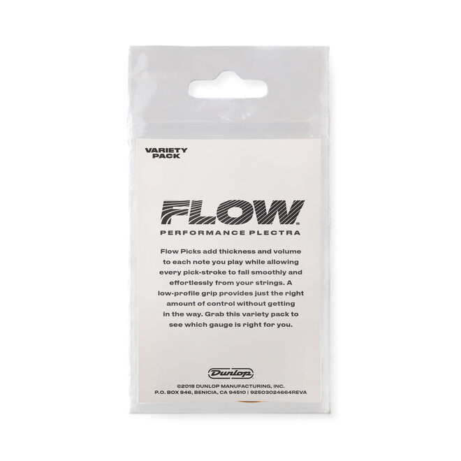 Jim Dunlop Flow Variety Guitar Pick Pack (8 Pack)