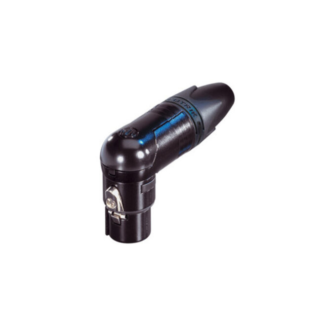 Neutrik NC3FRX Female XLR Right-Angle Connector, Black