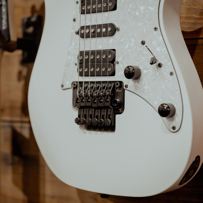 Ibanez RG350DXZ HSH Electric Guitar, Floyd Rose, White, w/Gigbag