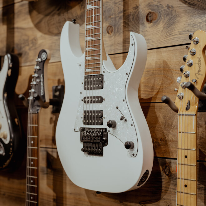 Ibanez RG350DXZ HSH Electric Guitar, Floyd Rose, White, w/Gigbag