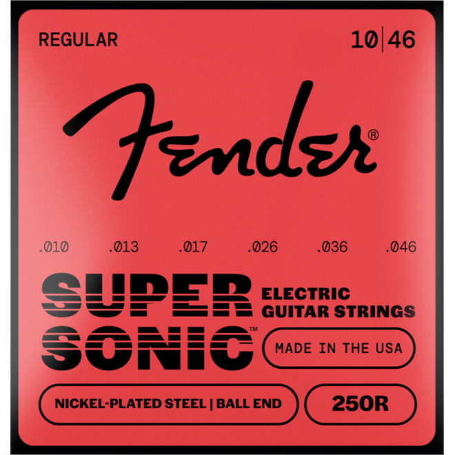 Fender SuperSonic 250 Nickel-Plated Steel Electric Guitar Strings, 10-46 Regular