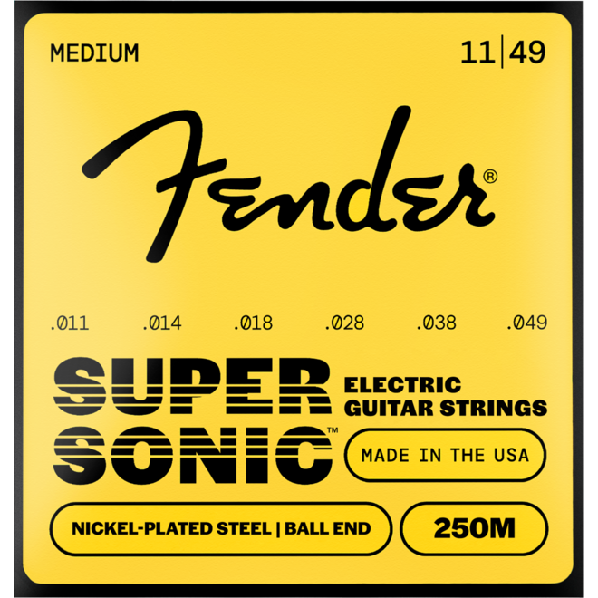 Fender SuperSonic 250 Nickel-Plated Steel Electric Guitar Strings, 11-49 Medium