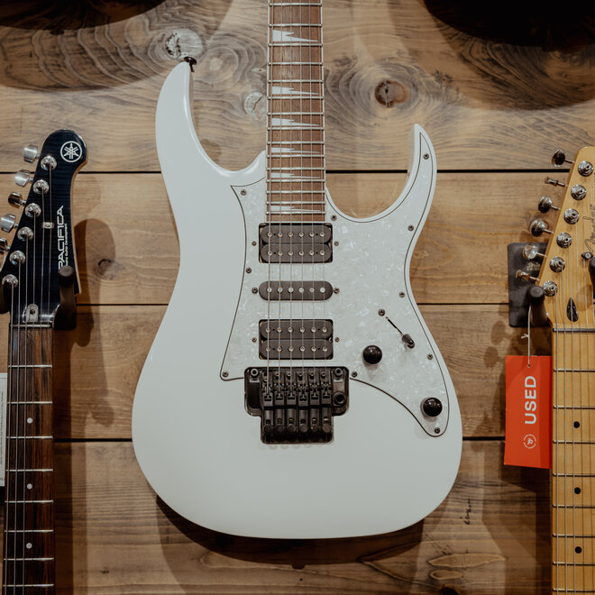 Ibanez RG350DXZ HSH Electric Guitar, Floyd Rose, White, w/Gigbag