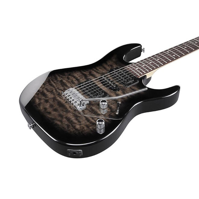 Ibanez GRX70QA RG Gio Electric Guitar, Transparent Black Sunburst