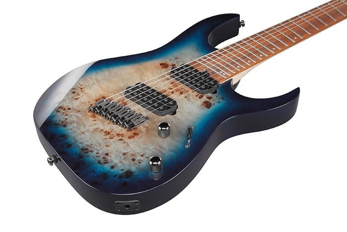 Ibanez RGMS7PB RG Standard Multi Scale 7-String Electric Guitar, Cosmic Blue Starburst