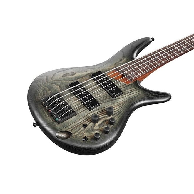Ibanez SR605E SR Standard Bass Guitar, 5-String, Black Stained Burst