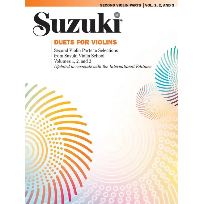 Suzuki Duets for Violins, Second Violin Parts, Volumes 1, 2 & 3