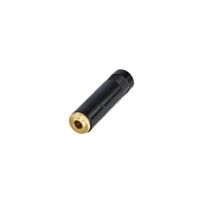 REAN NYS240 3.5mm Stereo Female Connector Jack, Black/Gold