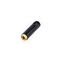 REAN NYS240 3.5mm Stereo Female Connector Jack, Black/Gold