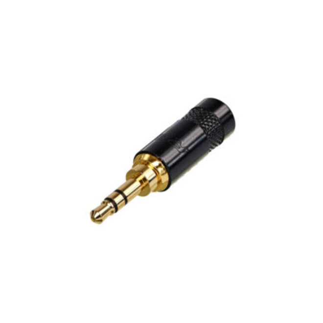 REAN NYS231 3.5mm Stereo Connector Jack, Black/Gold