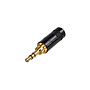 REAN NYS231 3.5mm Stereo Connector Jack, Black/Gold