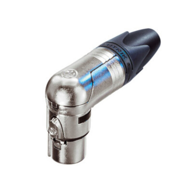 Neutrik NC3FRX Right-Angle Female XLR Connector, Nickel