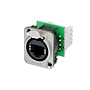 Neutrik NE8FDV-Y110 RJ45 Ethercon Female IDC 110 Punch D-Type Panel Connector, Nickel