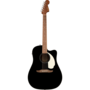 Fender California Standard Redondo Cutaway Acoustic-Electric Guitar, Spruce/Sapele, Black