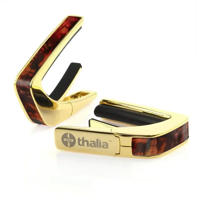 Thalia Shell Collection Guitar Capo, Tennessee Whisky Wing Inlay, 24K Gold