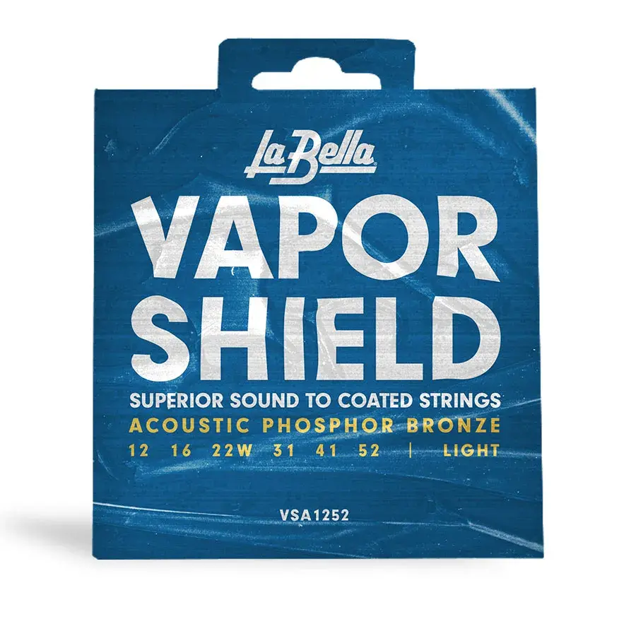 La Bella Vapor Shield Phosphor Bronze Acoustic Guitar Strings, 12-52 Light