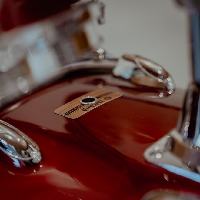 1980s Yamaha 8000 Tour Custom 4pc Shell Pack, Made in Japan, Red Wine