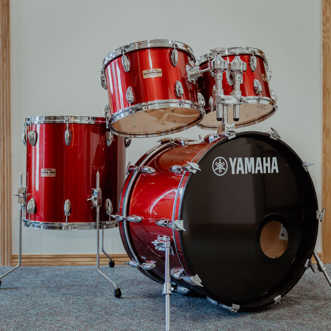 1980s Yamaha 8000 Tour Custom 4pc Shell Pack, Made in Japan, Red Wine