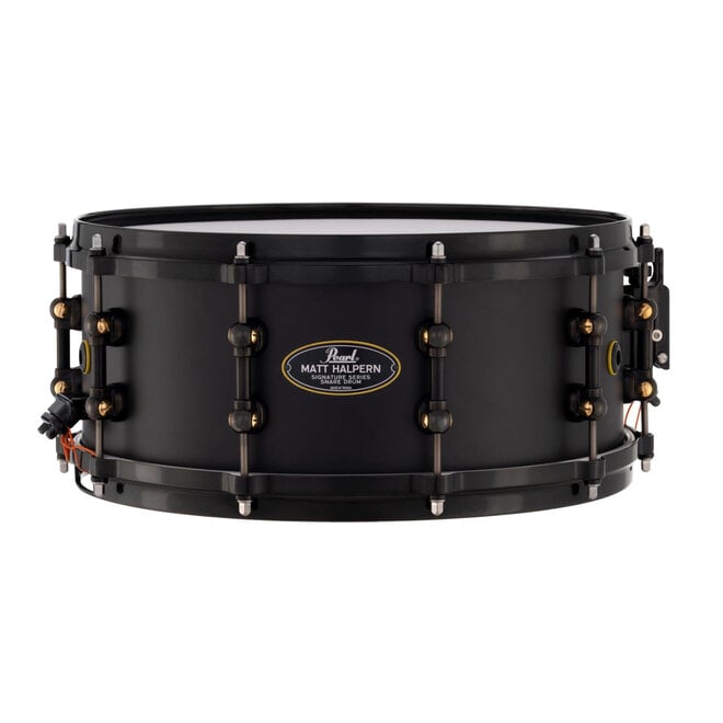 Pearl Matt Halpern Signature Snare Drum, Black, 14 x 6"
