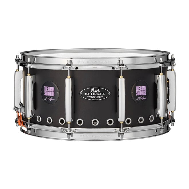 Pearl Matt McGuire Signature Snare Drum, Black Powder Coat, 14 x 6.5"