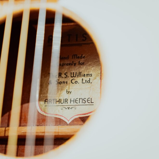 1930s - 1940s Arthur Hensel Artist Parlour X-Braced Acoustic Guitar