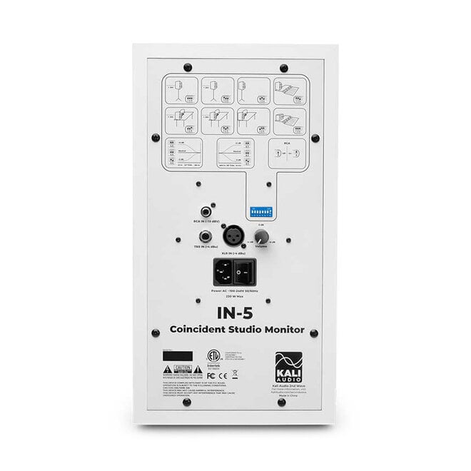 Kali Audio IN-5 Independence Series 5” 3-Way Powered Studio Monitor, White