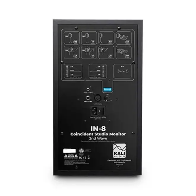 Kali Audio IN-8 V2 Independence Series 8” 3-Way Powered Studio Monitor, Black