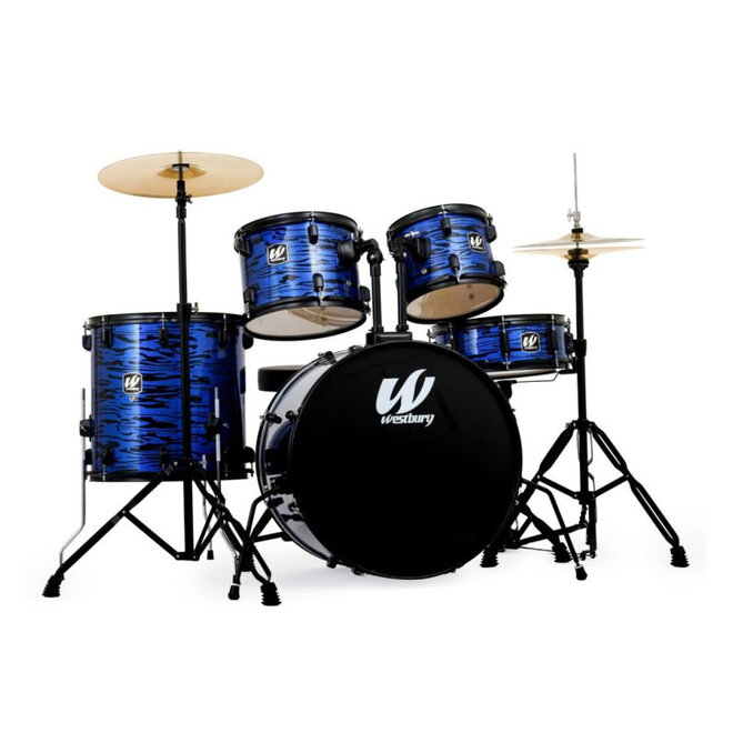 Westbury W465TC 400 Series 5-Piece Studio Drum Set, w/Hardware, Throne & Cymbals