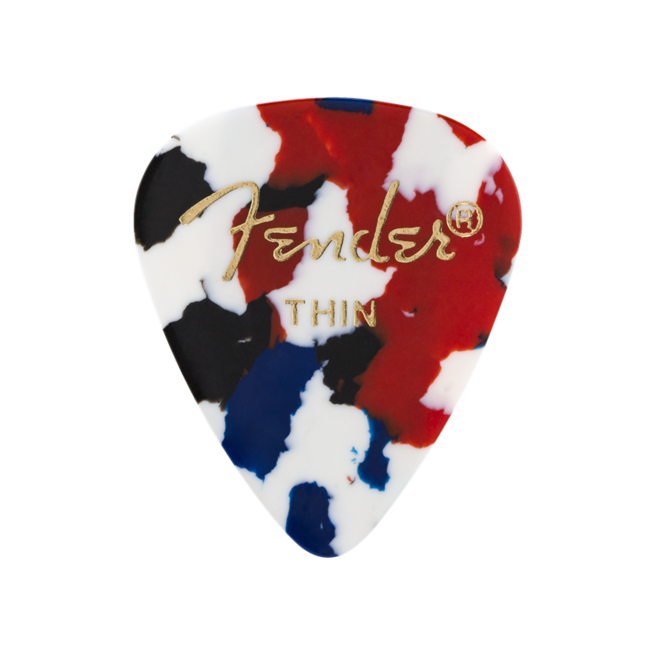 Fender Classic Celluloid Guitar Picks, 351 Shape, Confetti (12 Pack)