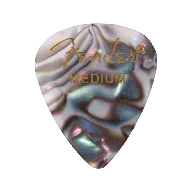Fender Classic Celluloid Guitar Picks, 351 Shape, Abalone (12 Pack)