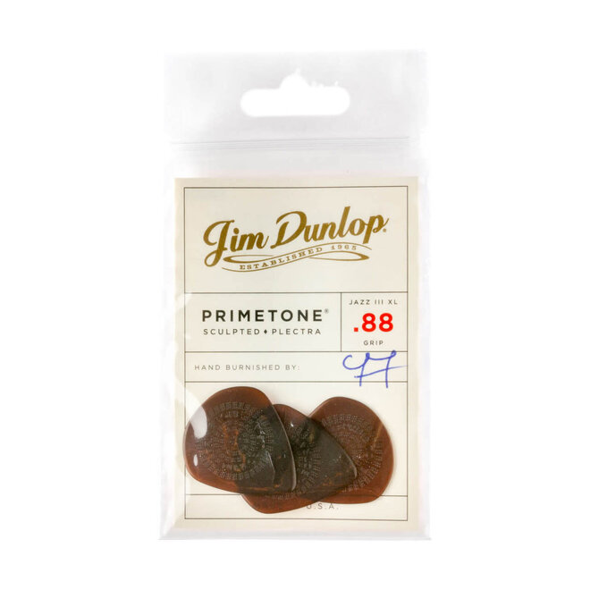 Dunlop Primetone Jazz III XL Grip Guitar Picks (3 Pack)