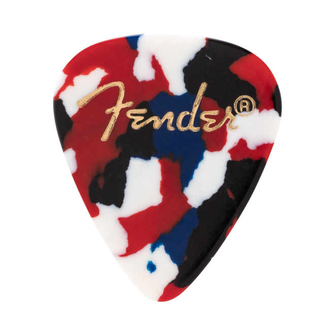 Fender Classic Celluloid Guitar Picks, 351 Shape, Confetti (12 Pack)