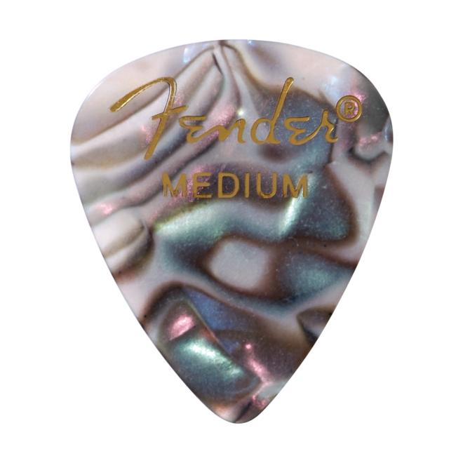 Fender Premium Celluloid Guitar Picks, 351 Shape, Abalone (12 Pack)
