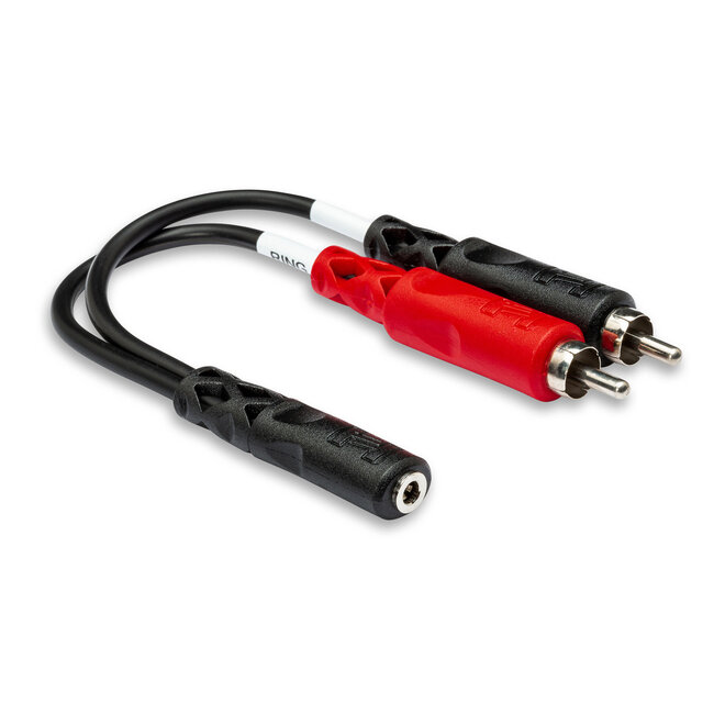 Hosa YMR-197 Stereo Breakout Cable, 3.5mm TRS Male to Dual RCA Female
