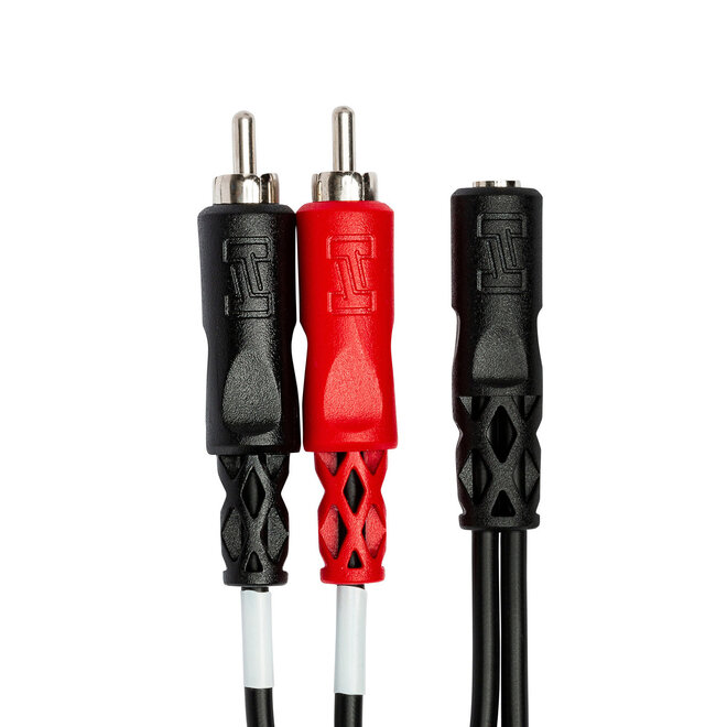 Hosa YMR-197 Stereo Breakout Cable, 3.5mm TRS Male to Dual RCA Female