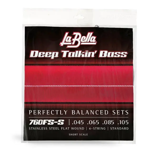 La Bella 760FS-S Deep Talkin' Flatwound Bass Guitar Strings, 45-105 Standard, Short Scale