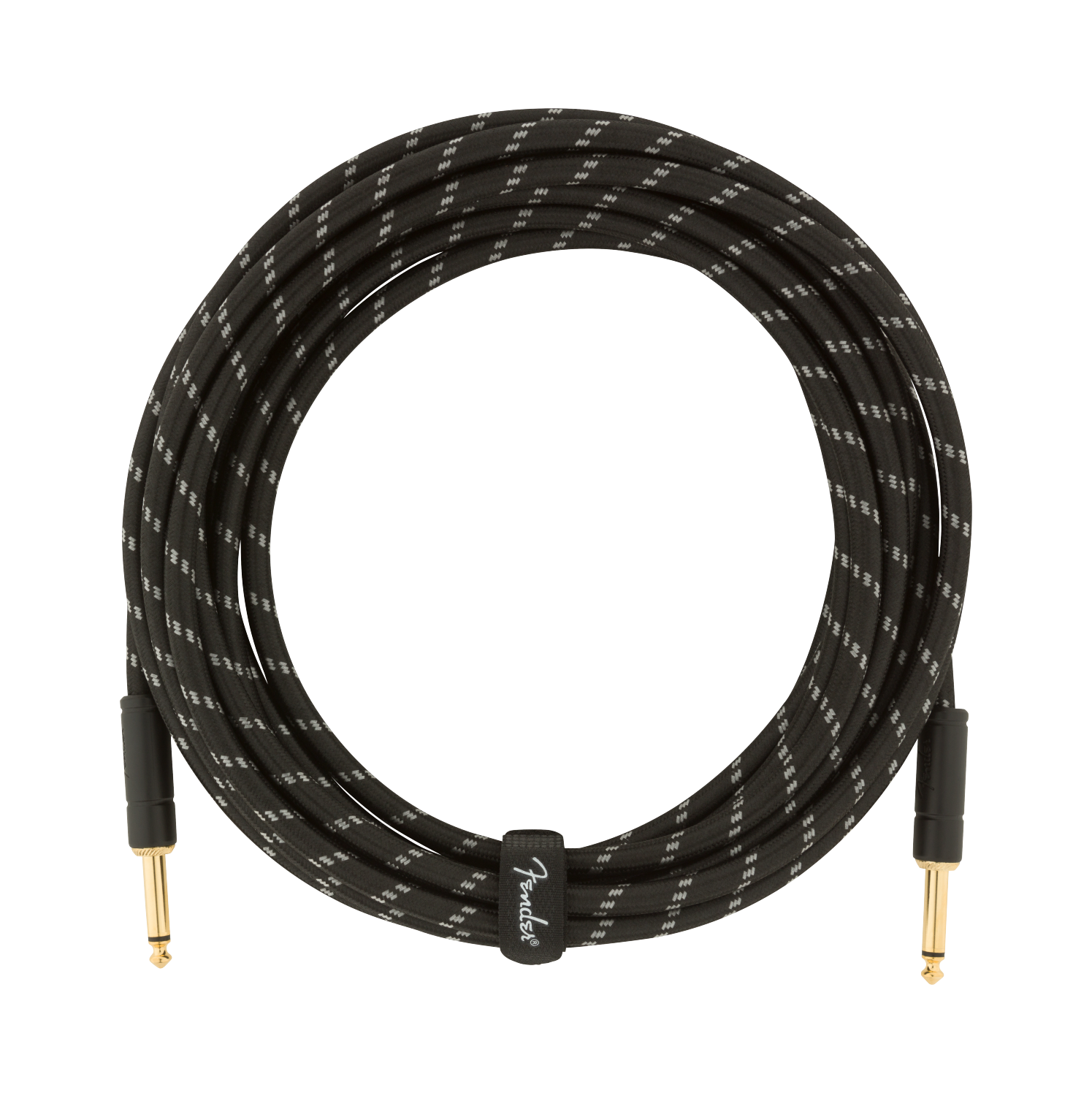 Fender Deluxe Series Instrument Cable, Black Tweed, 18.6’