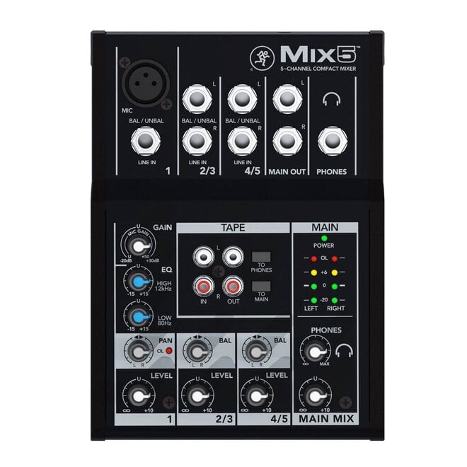 Mackie Mix5 5-Channel Compact Mixer