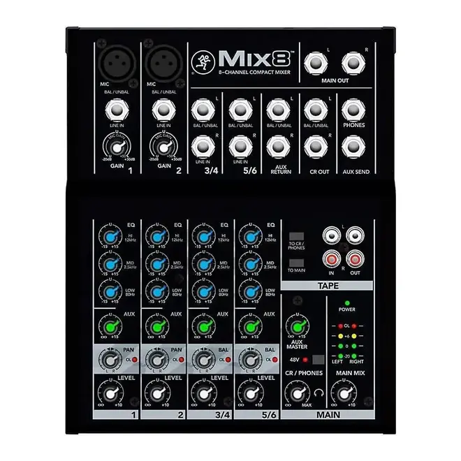 Mackie Mix8 8-Channel Compact Mixer
