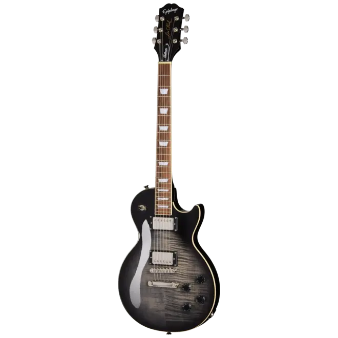 Epiphone Les Paul Tribute Plus Electric Guitar, Transparent Ebony Burst