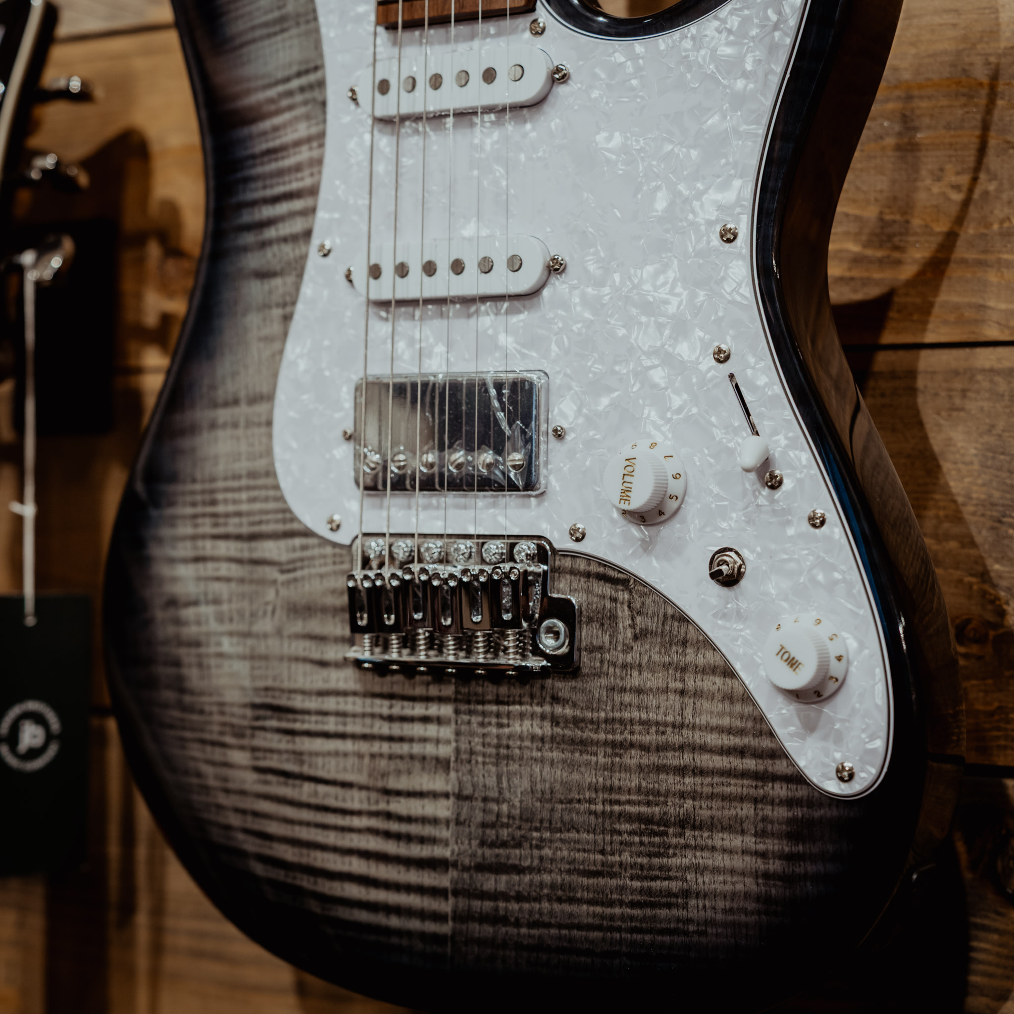 Ibanez AZ22S1F AZ Standard Electric Guitar, Transparent Black Sunburst